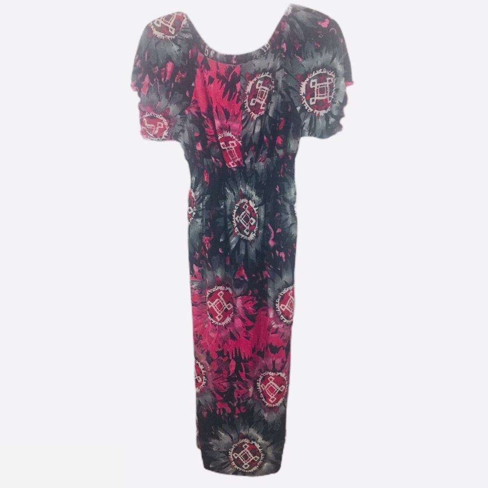 3/$15 Chesley Pink and Black Maxi Dress Size S